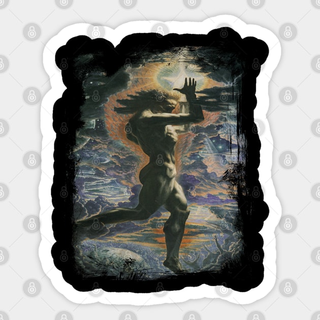 Doors of Perception - Jean Delville - esoteric vintage art Sticker by AltrusianGrace